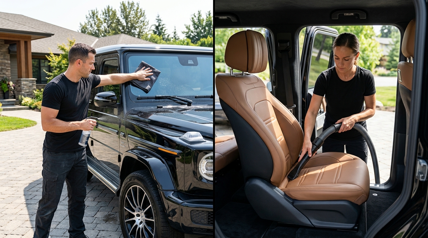 Proceso de Limpieza de Coche Profesional
